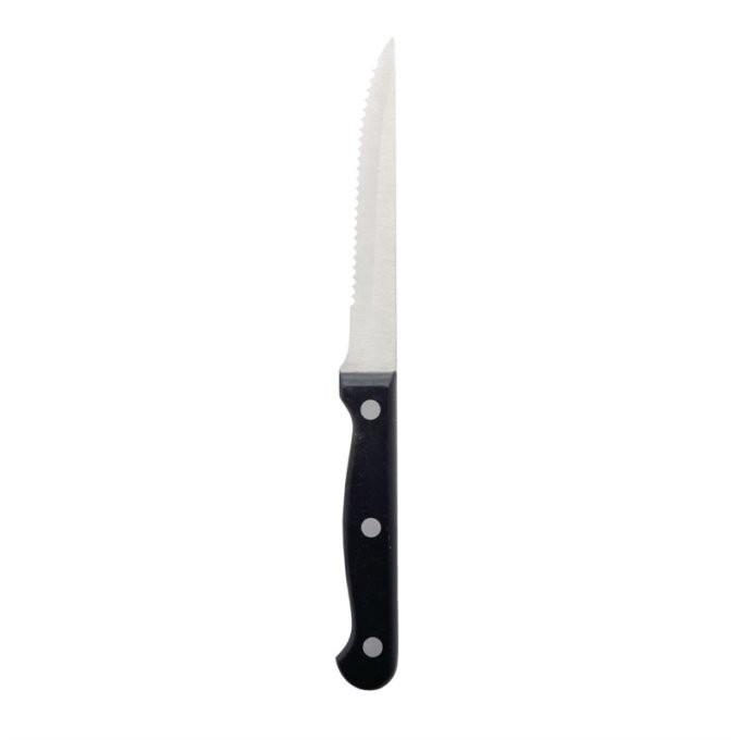 Couteaux a viande manche noir 215mm (Box 12)