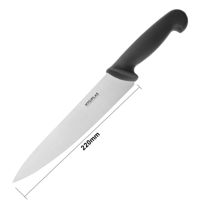 Couteau de cuisinier Hygiplas noir 215mm