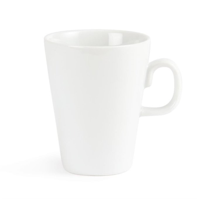 Tasse à latte en porcelaine blanche Olympia - Lot de 12