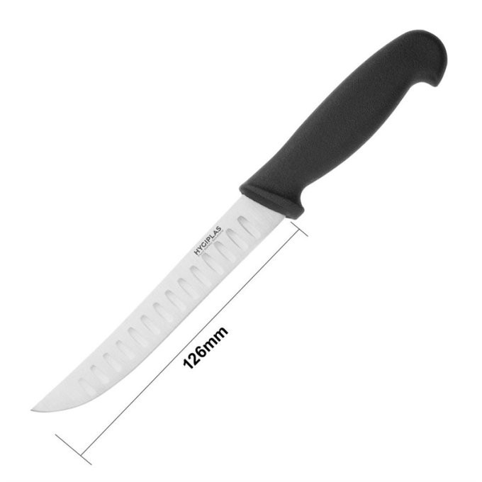 Couteau d'office alvéolé Hygiplas noir 125mm
