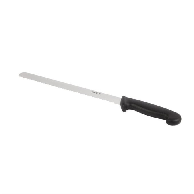 Couteau à trancher denté Hygiplas noir 305mm
