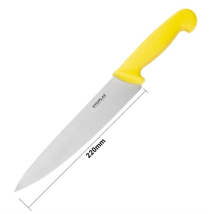 Couteau de cuisinier Hygiplas jaune 215mm