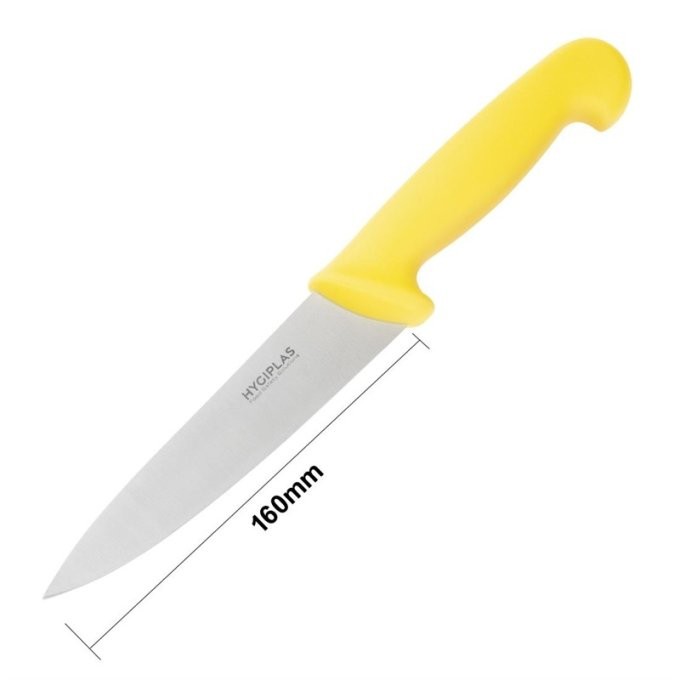Couteau de cuisinier Hygiplas jaune 160mm