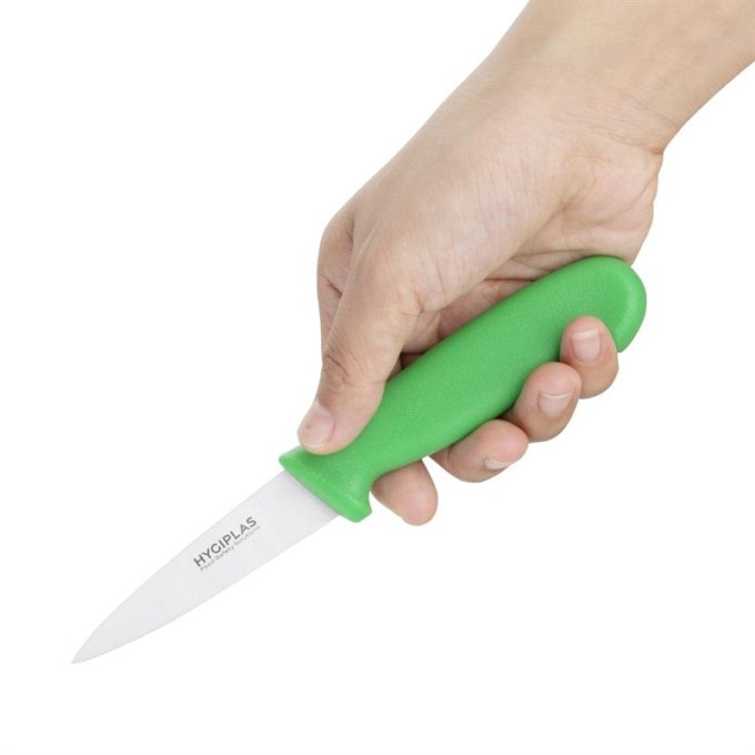 Couteau d'office Hygiplas vert 90mm