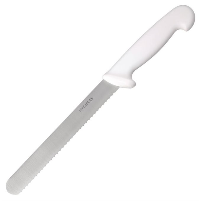 Couteau à pain denté Hygiplas blanc 205mm