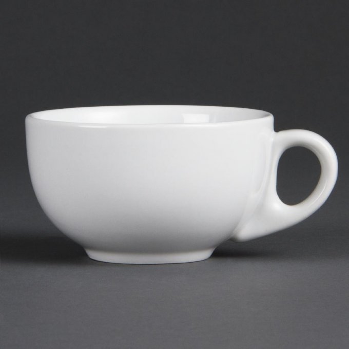 Tasses à cappuccino en porcelaine blanche Olympia - Lot de 12