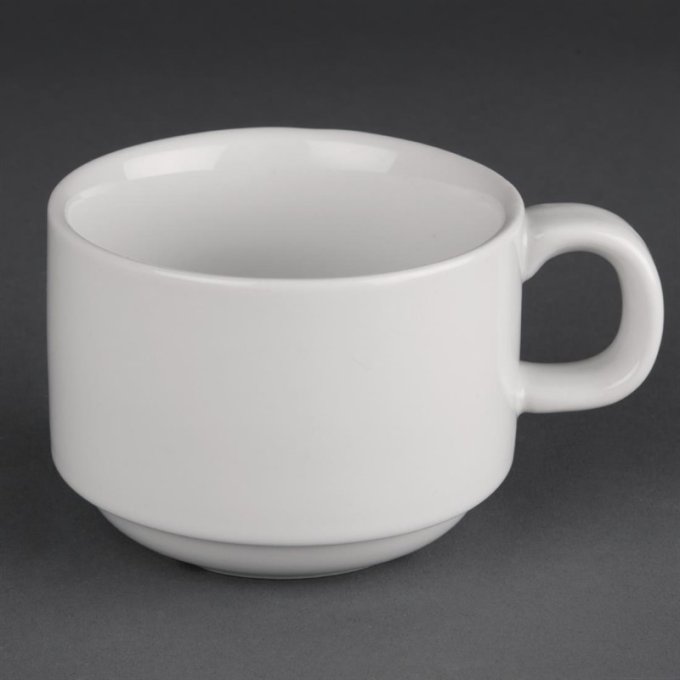 Tasse empilable en porcelaine Athena - Lot de 24