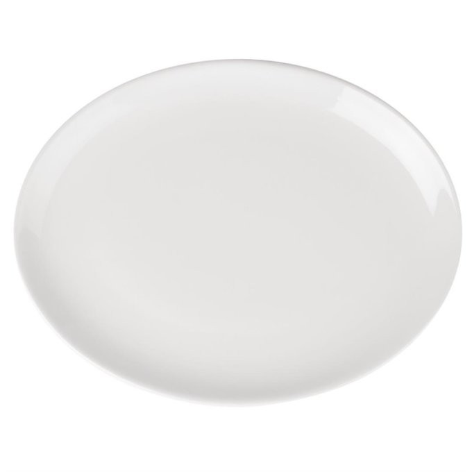 Assiettes creuses ovales en porcelaine Athena (lot de 12)