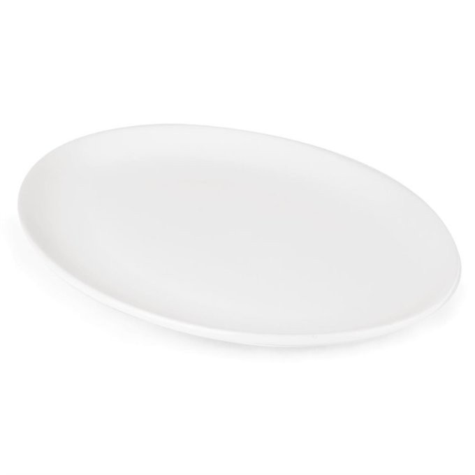 Assiettes creuses ovales en porcelaine Athena (lot de 12)