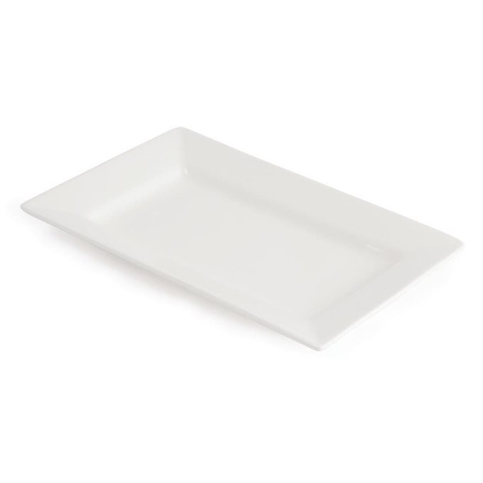 Assiette rectangulaire à bord large Lumina 25x15cm (Box 4)