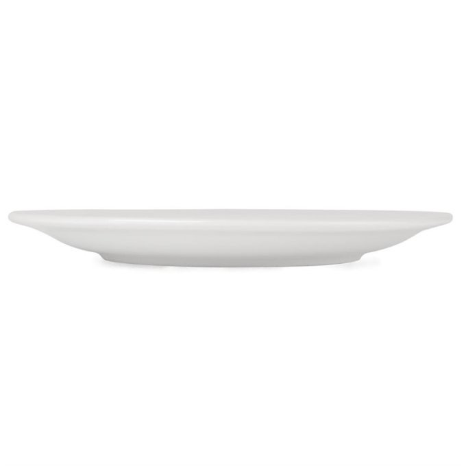 Assiette plate à bord étroit en porcelaine Athena - Lot de 6