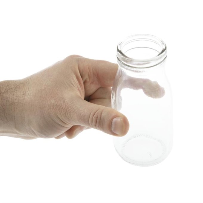 Mini bouteille de lait en verre Olympia - 200ml (Box 12)