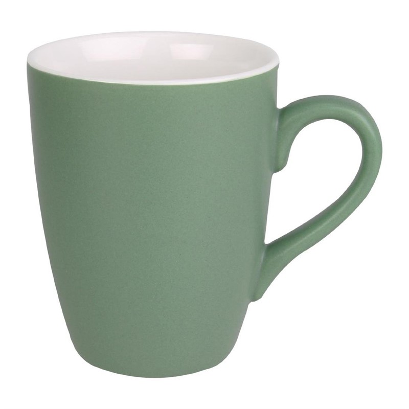 Mug pastel mat en porcelaine Olympia vert 320ml (Box 6)