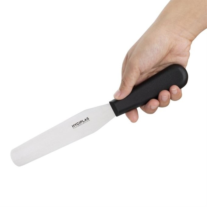 Couteau spatule à lame droite Hygiplas noir 150mm