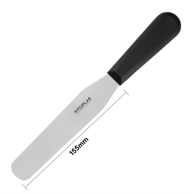 Couteau spatule à lame droite Hygiplas noir 150mm