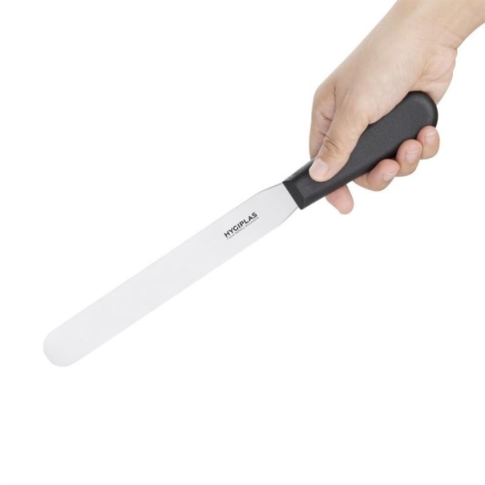Couteau spatule à lame droite Hygiplas noir 205mm