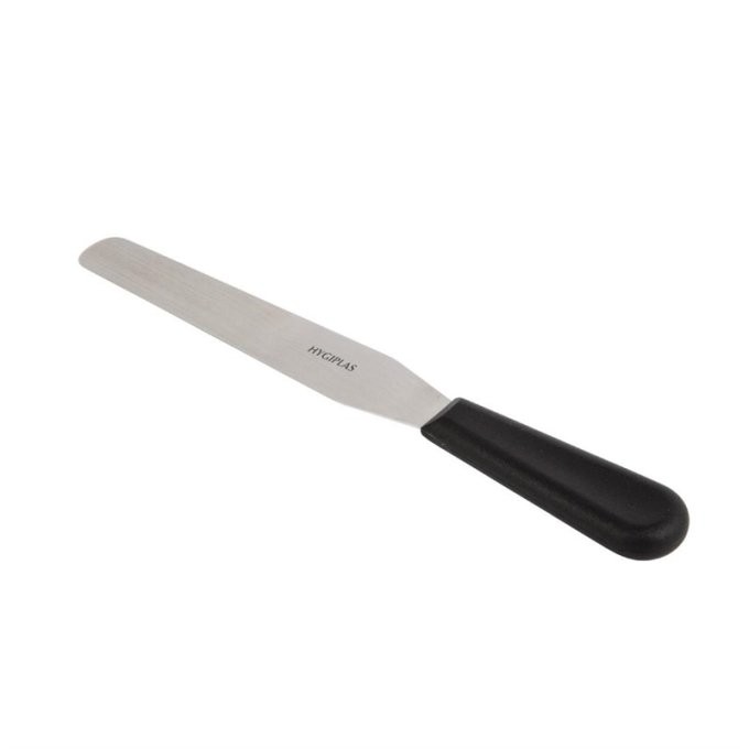Couteau spatule à lame droite Hygiplas noir 205mm