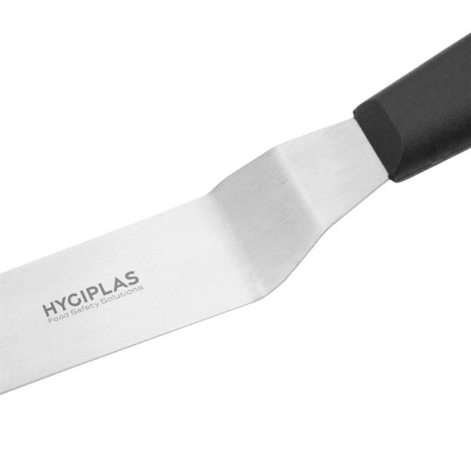 Couteau spatule coudé Hygiplas noir 190mm