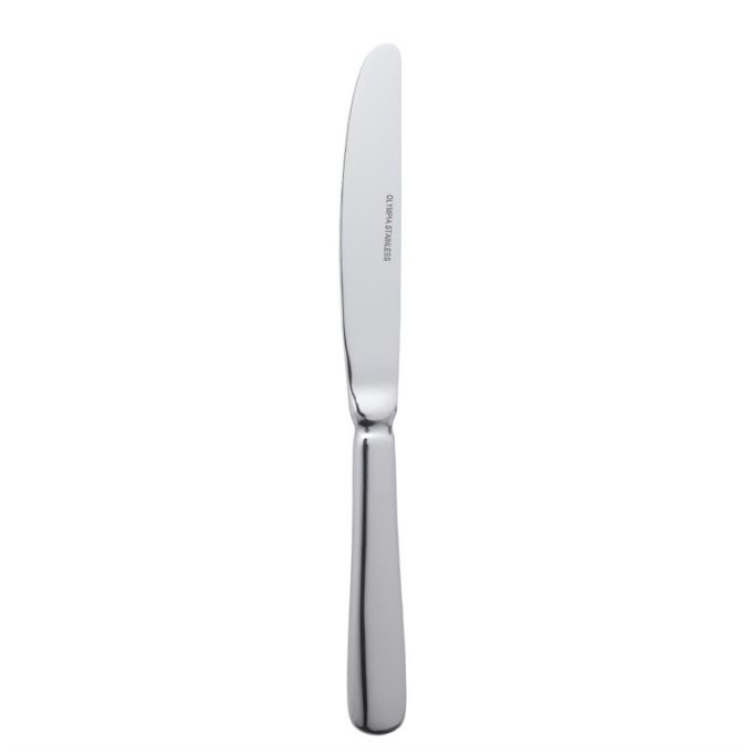 Couteau de table 18/0 olympia baguette épaisseur 2,5 mm - Lot de 12