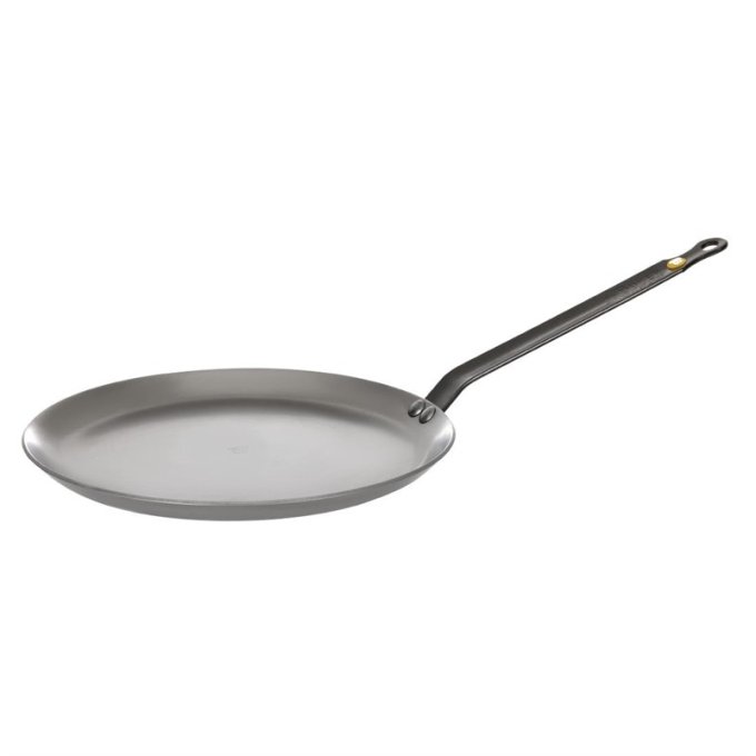 Poêle à crêpes 24cm - induction - acier carbone noir