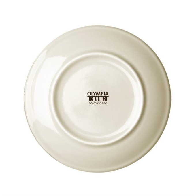 Assiette plate ronde Olympia Kiln sable 178mm (Box 6)