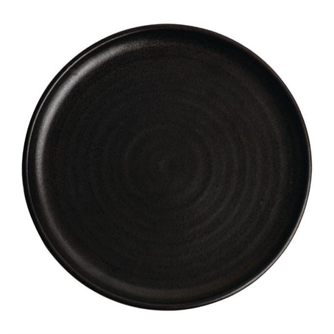 Assiettes plates noir mat  Olympia Canvas 265 mm (Box 6)