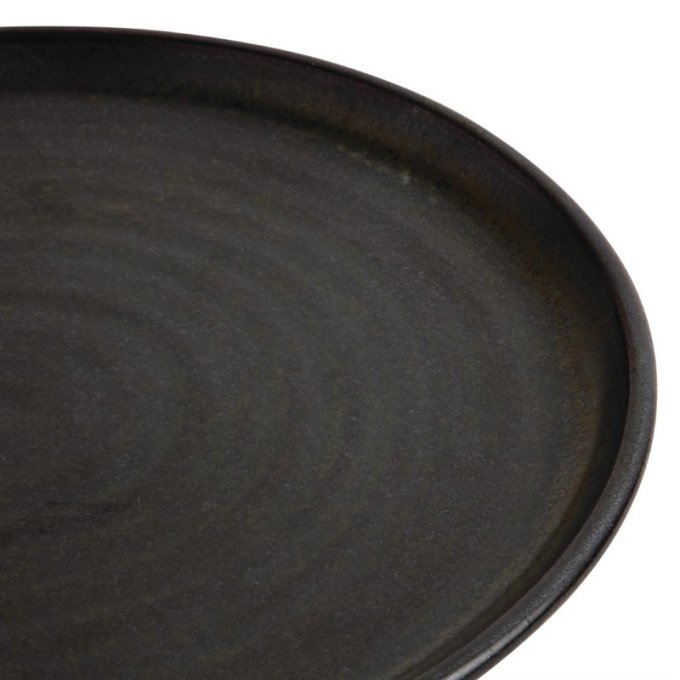 Assiettes plates noir mat  Olympia Canvas 265 mm (Box 6)