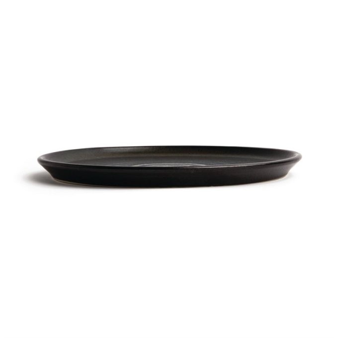 Assiettes plates noir mat  Olympia Canvas 265 mm (Box 6)
