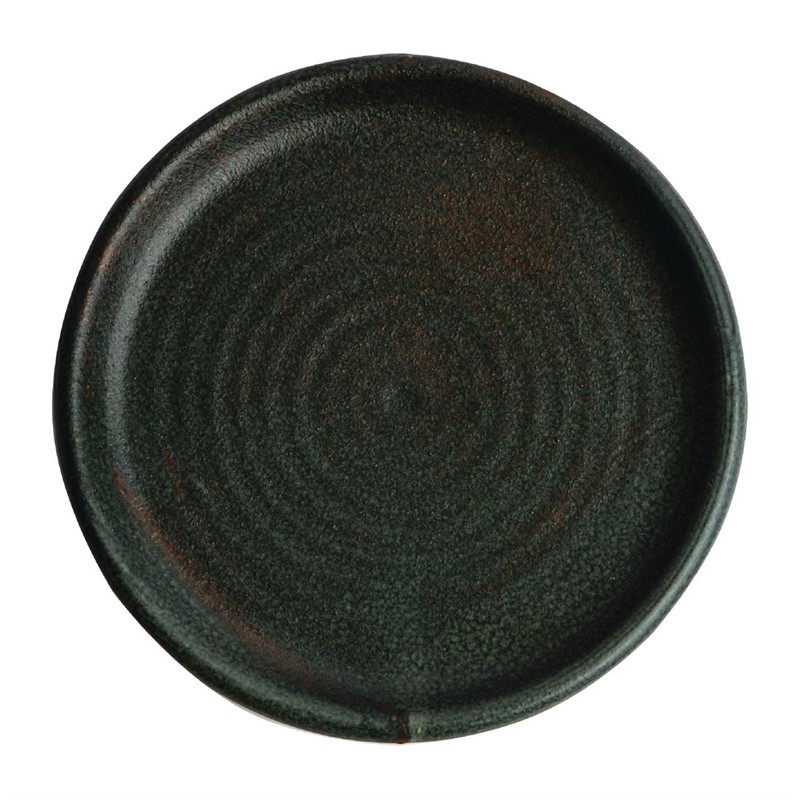 Assiettes plates vert bronze Olympia Canvas 18 cm (Box 6)