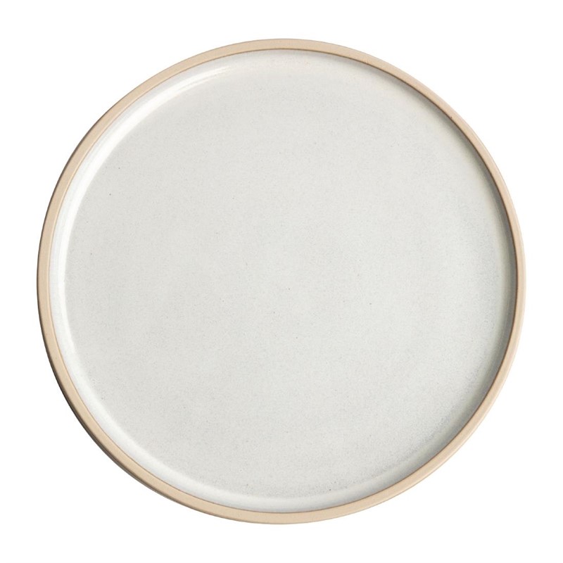 Assiettes plates bord droit blanc Murano Olympia Canvas 18 cm (Box 6)