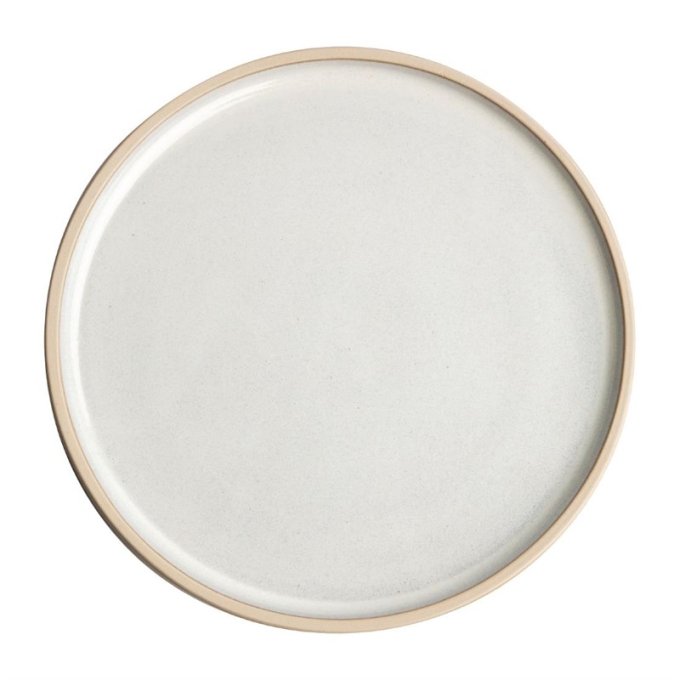 Assiettes plates bord droit blanc Murano Olympia Canvas 18 cm (Box 6)