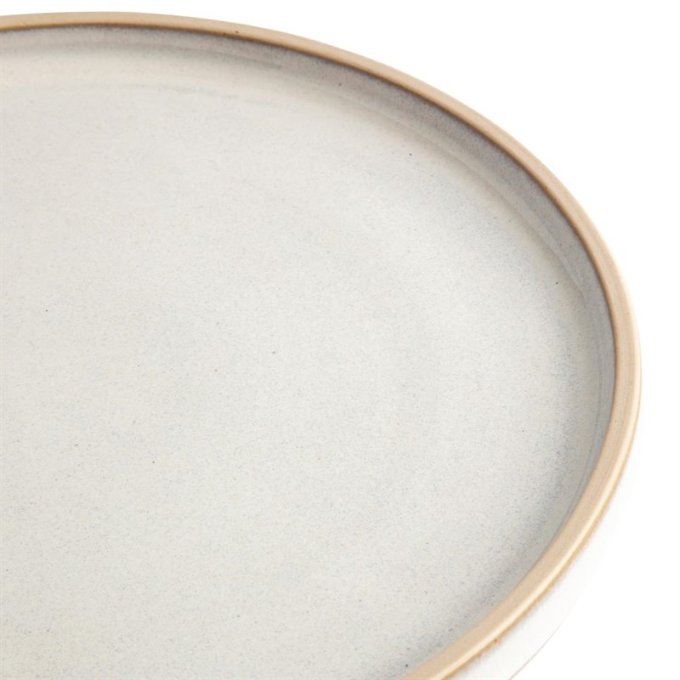 Assiettes plates bord droit blanc Murano Olympia Canvas 25 cm (Box 6)