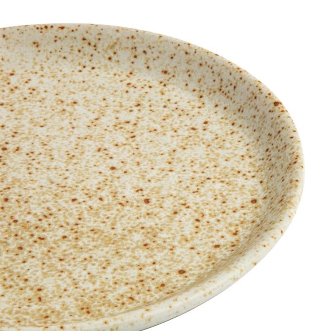 Assiettes plates beige mouchete Olympia Canvas 18 cm (Box 6)