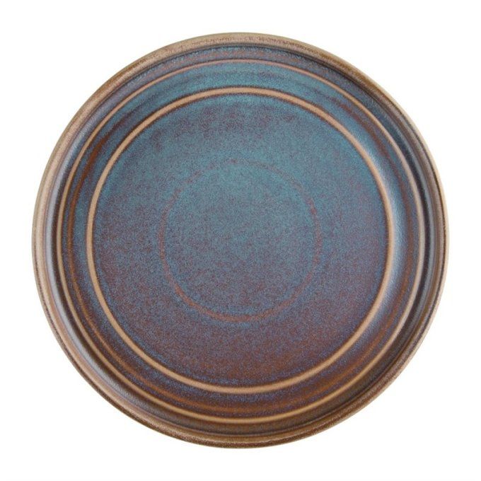 Assiettes plates rondes irisées Olympia Cavolo 220mm (lot de 6)