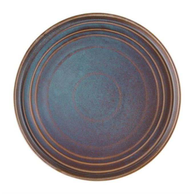 Assiettes plates rondes irisées Olympia Cavolo 270mm (lot de 4)