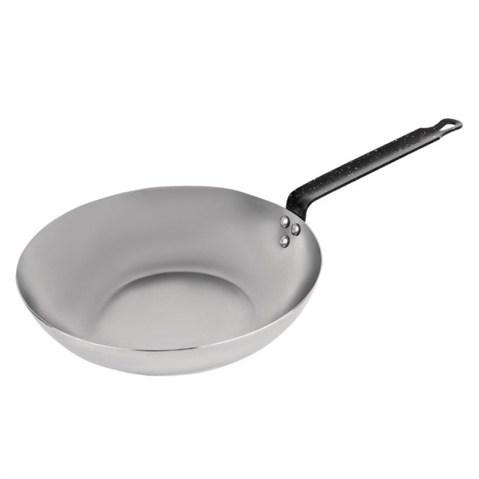 Wok en acier carbone Vogue 280mm