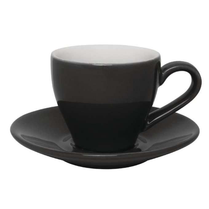 Soucoupe tasse espresso Olympia grise (Box 12)