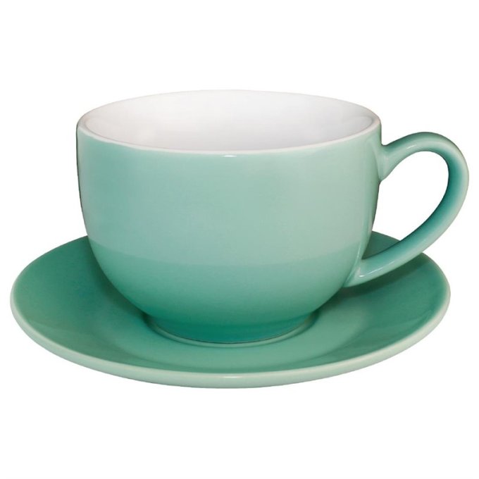 Tasse cappuccino Olympia verte - 340ml (Box 12)