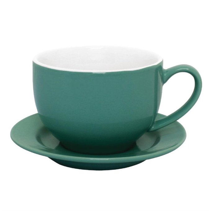 Tasse cappuccino Olympia verte - 340ml (Box 12)