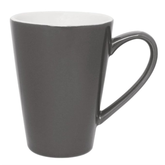 Mugs en grès coloré gris - Café - Lot de 12
