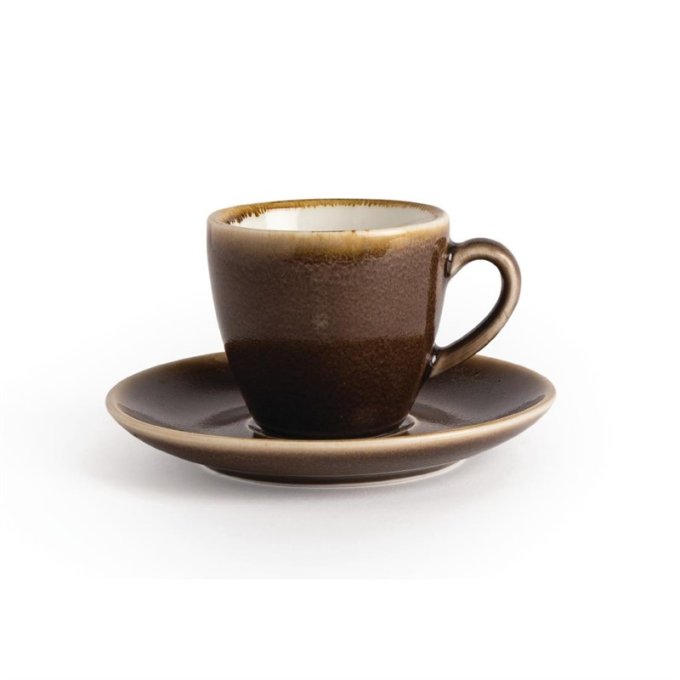 Tasse a espresso couleur ecorce Kiln Olympia 85ml (Box 6)