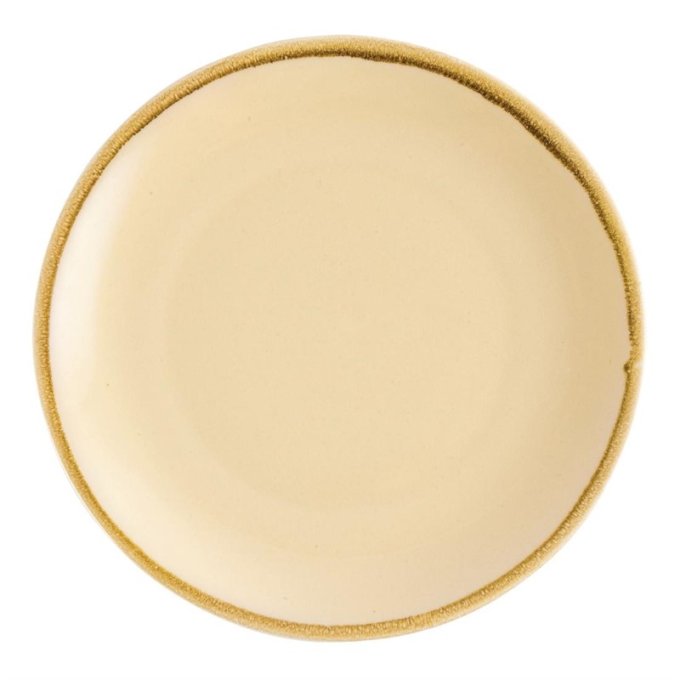 Assiette plate ronde couleur sable Kiln Olympia 280mm (Box 4)