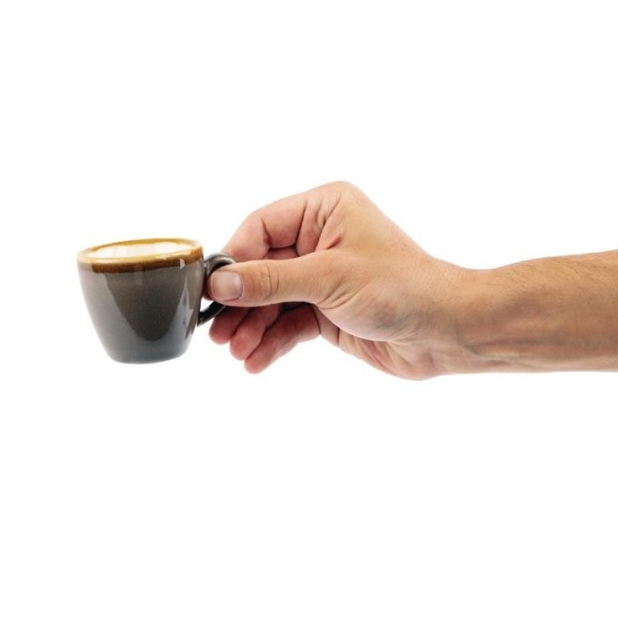 Tasse a espresso Olympia Kiln grise 85ml - Lot de 6