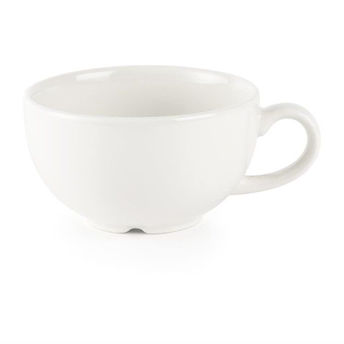 Tasses à cappuccino blanches Churchill Whiteware 227ml (lot de 24)