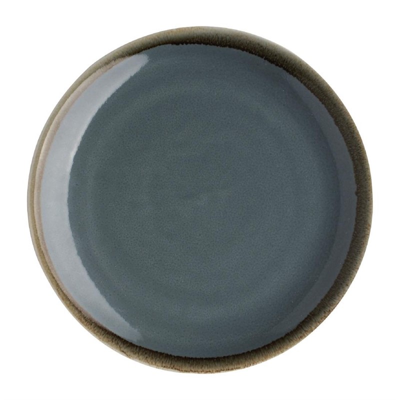 Assiette plate ronde couleur ocean Kiln Olympia 230mm - Lot de 6