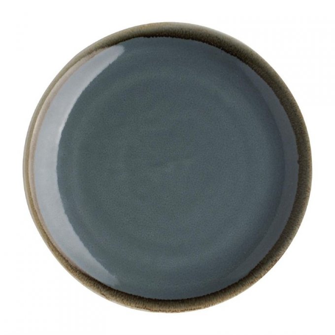 Assiette plate ronde couleur ocean Kiln Olympia 230mm - Lot de 6